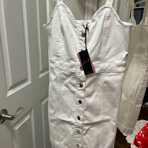 Jen 7 white denin dress size Small - Picture 4 of 6